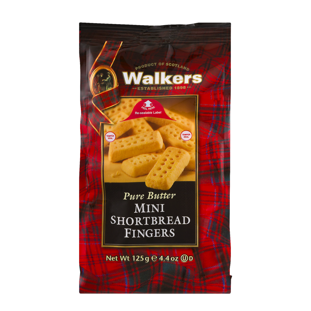 slide 1 of 5, Walker's Walkers Finger Shortbread Mini Cookie, 4.4 oz