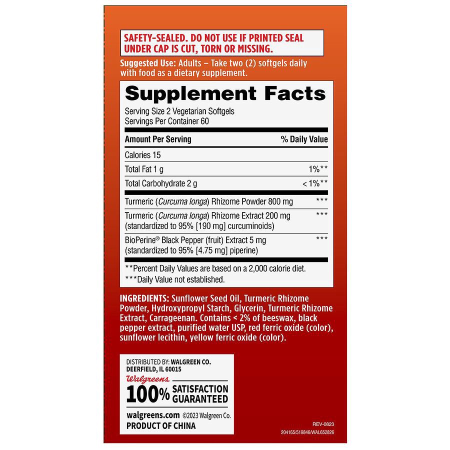 slide 3 of 5, Walgreens Turmeric Curcumin Complex, 120 ct
