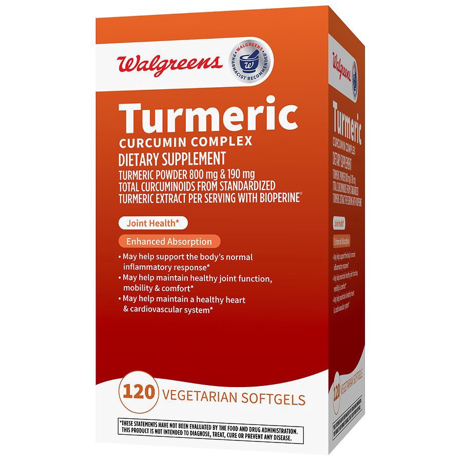 slide 1 of 5, Walgreens Turmeric Curcumin Complex, 120 ct