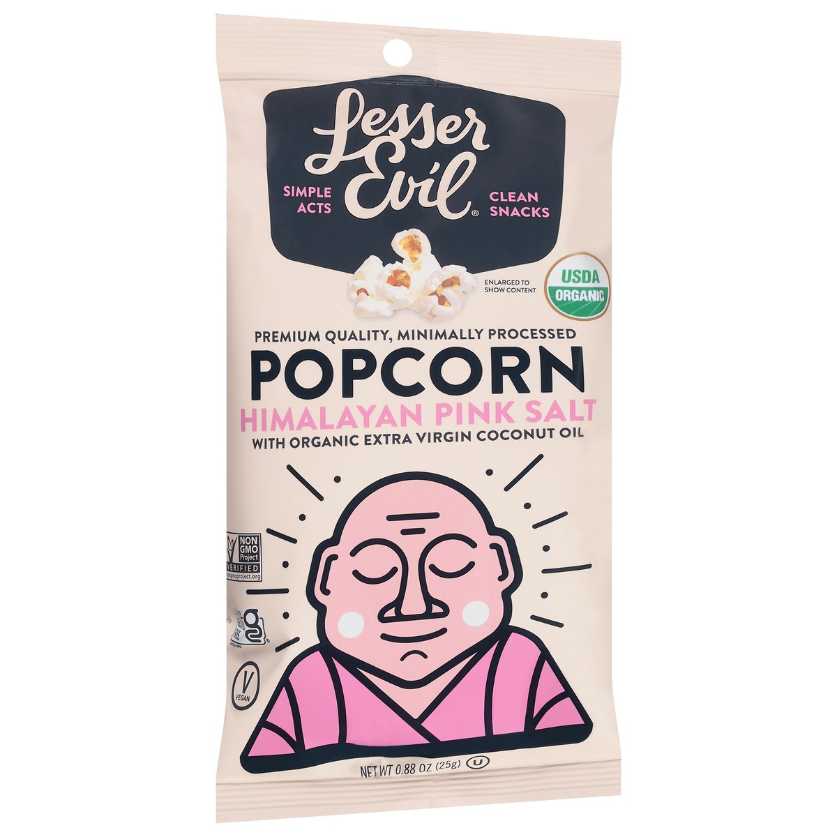 slide 4 of 13, LesserEvil Himalayan Pink Salt Popcorn 0.88 oz, 0.88 oz