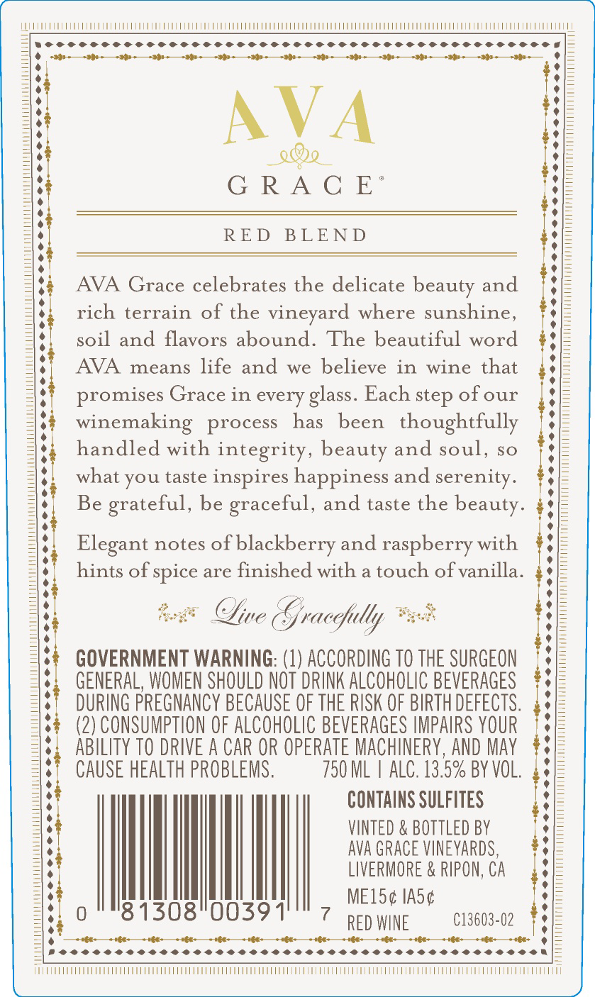 slide 2 of 5, Ava Grace Red Blend 750 ml, 750 ml