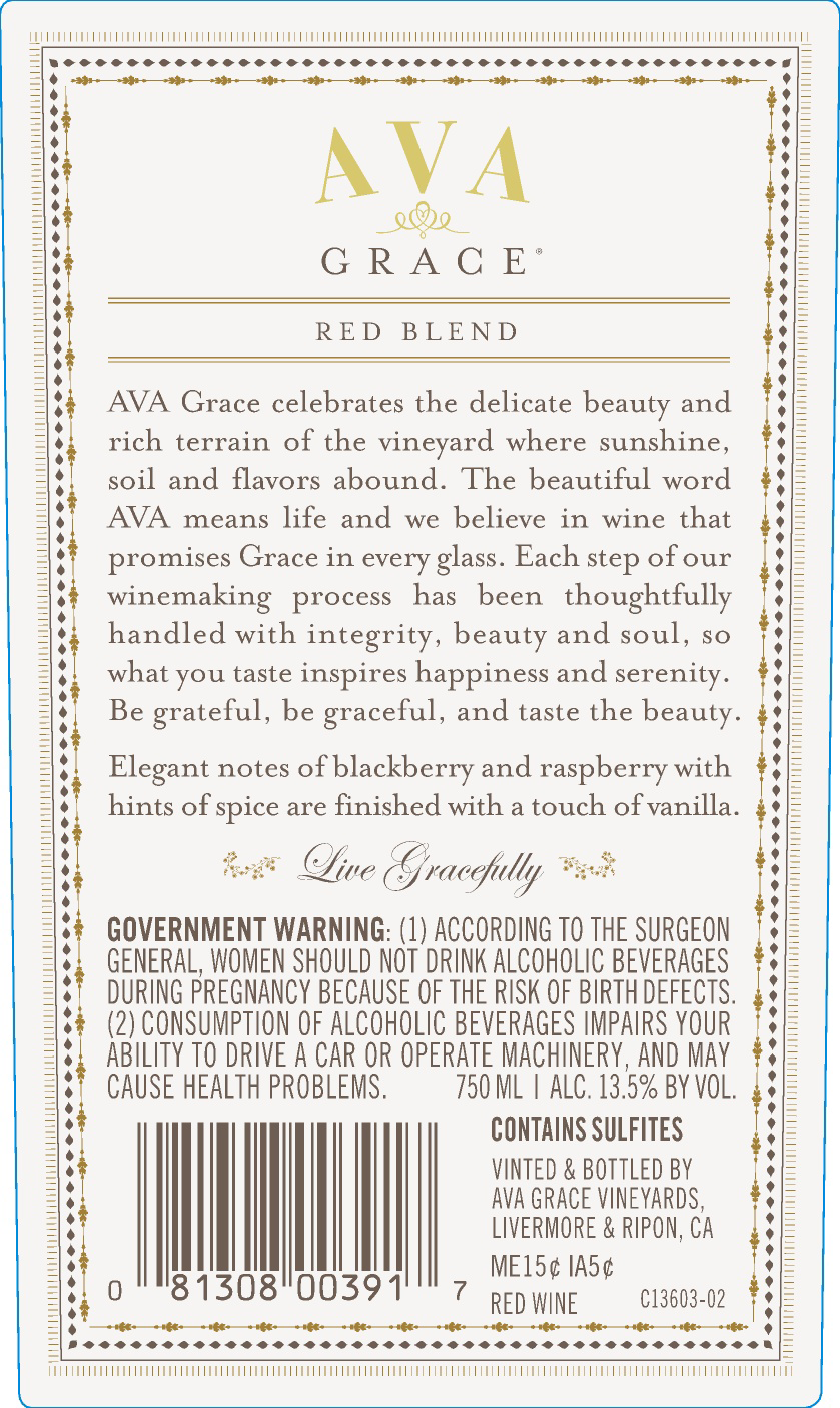 slide 3 of 5, AVA Grace Vineyards Red Blend Red Wine, 750 ml