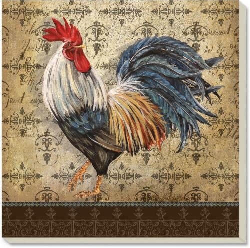 slide 1 of 1, Counter Art French Rooster Coaster Multi-Color, 4 ct