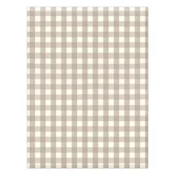 Lintex Brown Gingham Vinyl Tablecloth