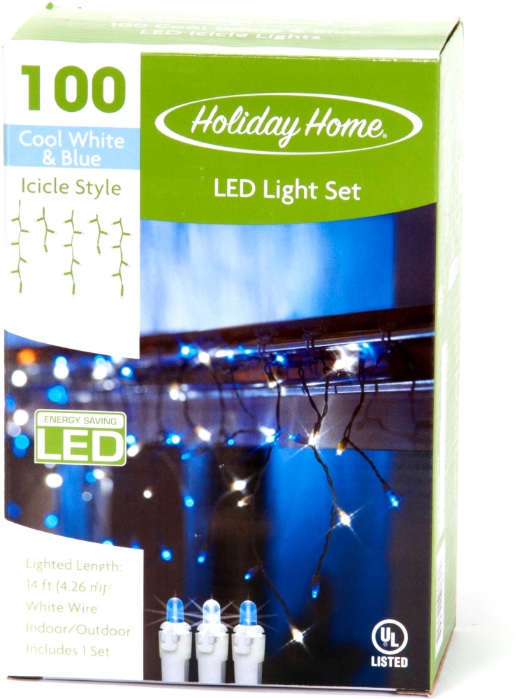 slide 1 of 1, Holiday Home Led Icicle Style Light Set - Cool White, 14 ft