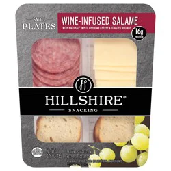Hillshire Snacking Protein Small Plates, Wine-Infused Salami with White Cheddar Cheese, 2.76 oz.