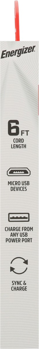 slide 9 of 9, Energizer 6 Foot Micro USB USB Cable 1 ea, 1 ct