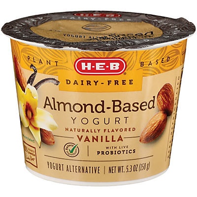 slide 1 of 1, H-E-B Vanilla Almond Milk Yogurt, 5.3 oz