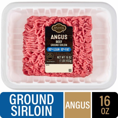 slide 1 of 1, Private Selection® 90/10 Angus Sirloin Ground Beef Tray 1 LB, 1 lb
