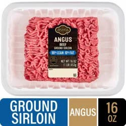 Private Selection® 90/10 Angus Sirloin Ground Beef Tray 1 LB