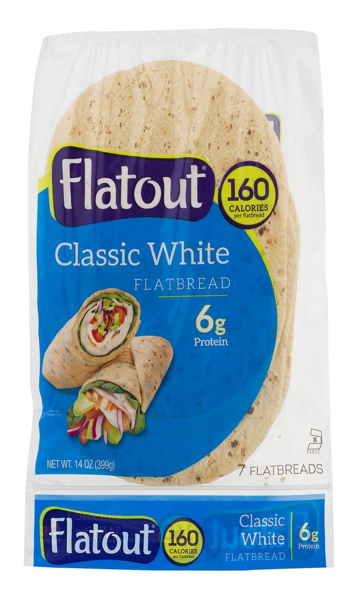 slide 1 of 4, Flatout Original Bread, 7 ct; 14 oz