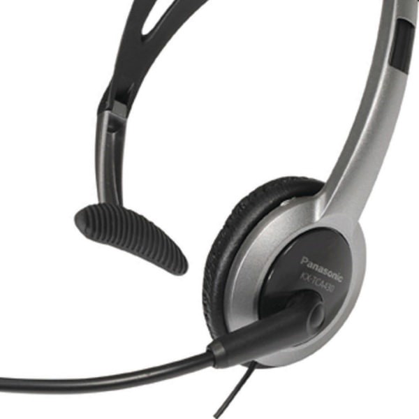 slide 3 of 7, Panasonic Kx-Tca430 Headset - Mono - Sub-Mini Phone - Wired - Over-The-Head - Monaural - Semi-Open - 4 Ft Cable, 1 ct