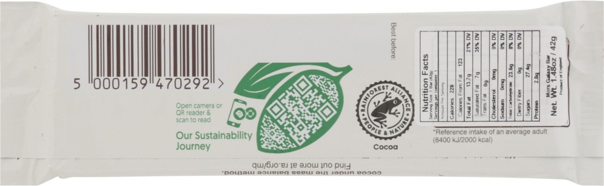 slide 7 of 14, Galaxy Smooth Milk Chocolate 1.48 oz, 1.48 oz