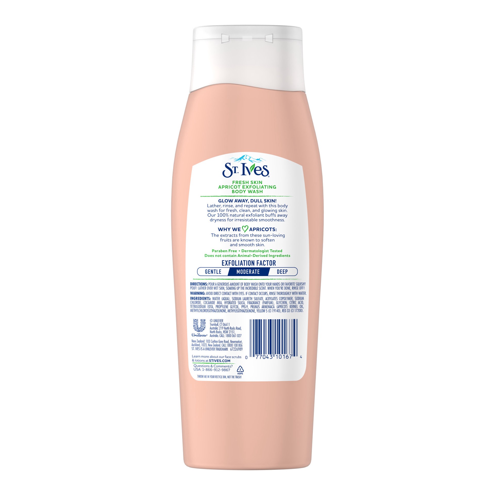 slide 3 of 4, St. Ives Smooth & Glow Body Wash Apricot, 13.5 oz, 13.5 oz