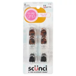 scünciNo-Slip Grip Claw Clips, 8 ct