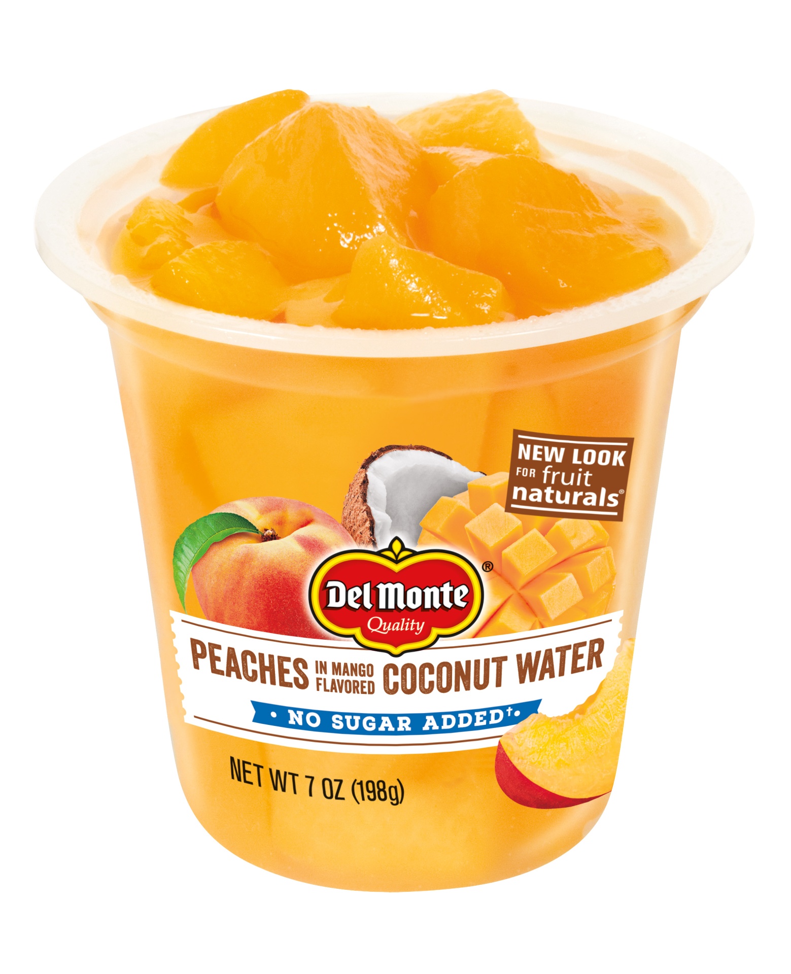 slide 1 of 1, Del Monte Fruit Naturals Peaches In Mango Flavored Coconut Water, 7 oz