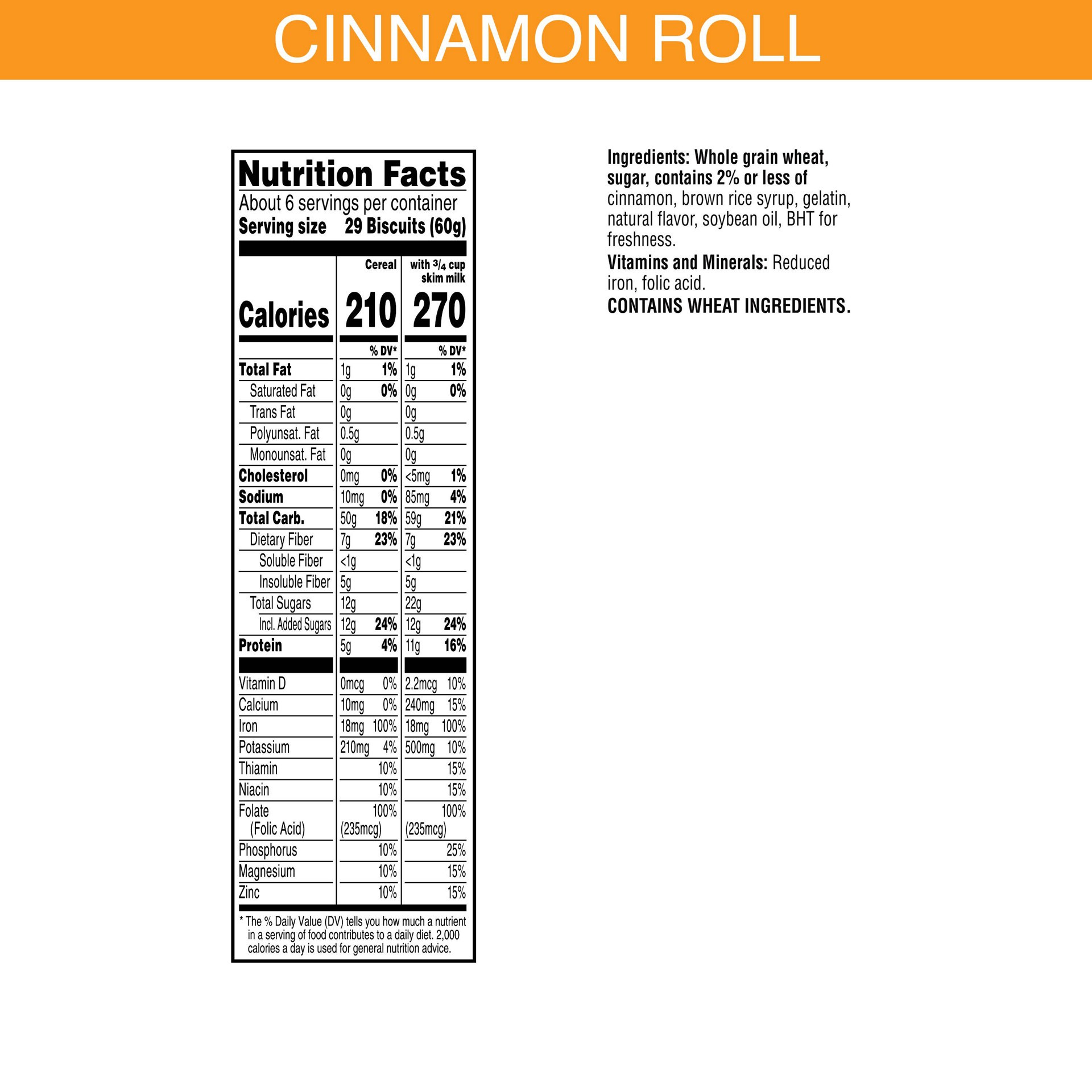 slide 3 of 5, Frosted Mini-Wheats Whole Grain Cinnamon Roll Cereal 14.3 oz, 14.3 oz