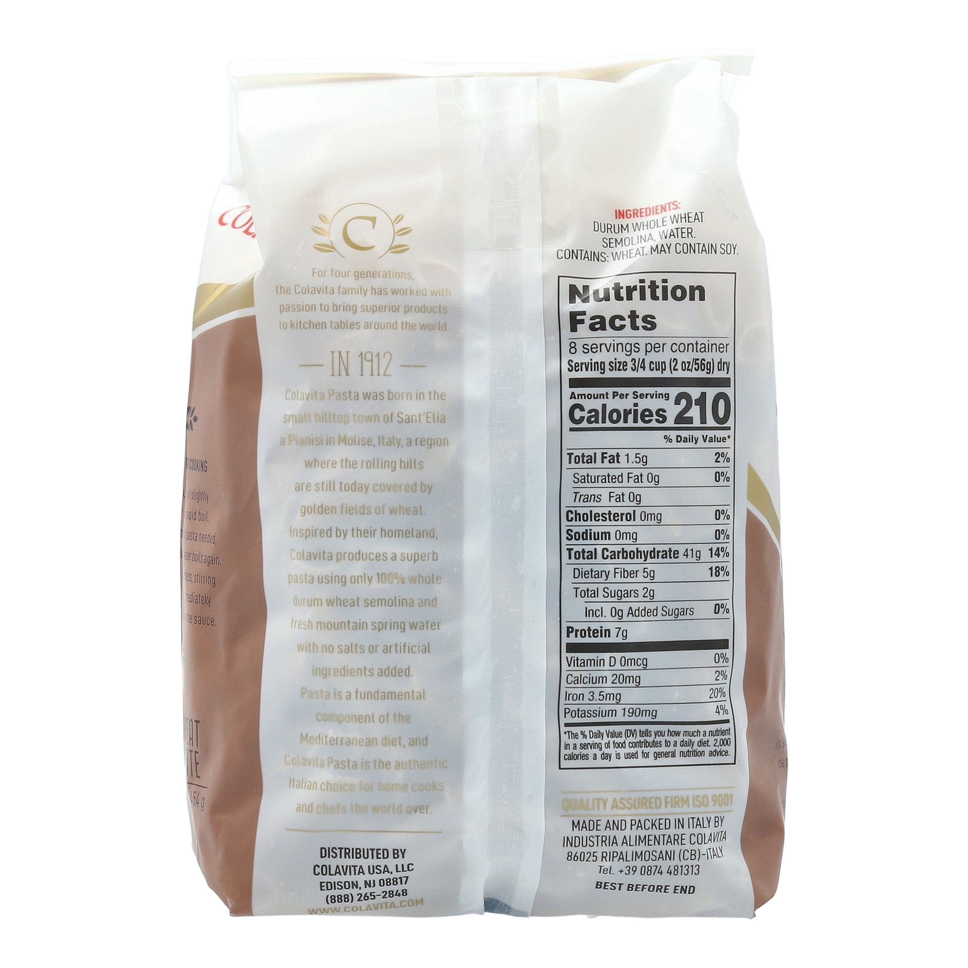 slide 2 of 5, Colavita Whole Wheat Penne Rigate Pasta, 1 lb