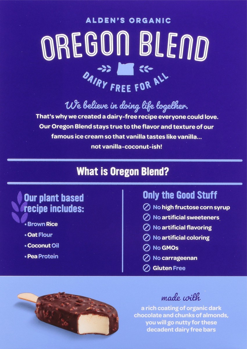 slide 10 of 13, Alden's Organic Frozen Dessert, Dairy Free, Dark Chocolate Almond, 3 Each, 3 ct