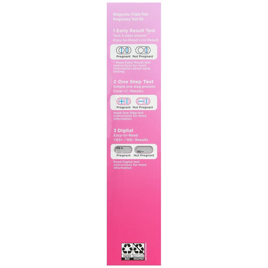 slide 4 of 5, Walgreens Pregnancy Test, 3 ct