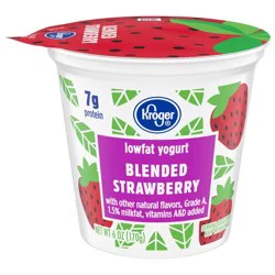 Kroger Strawberry Low Fat Yogurt Cup