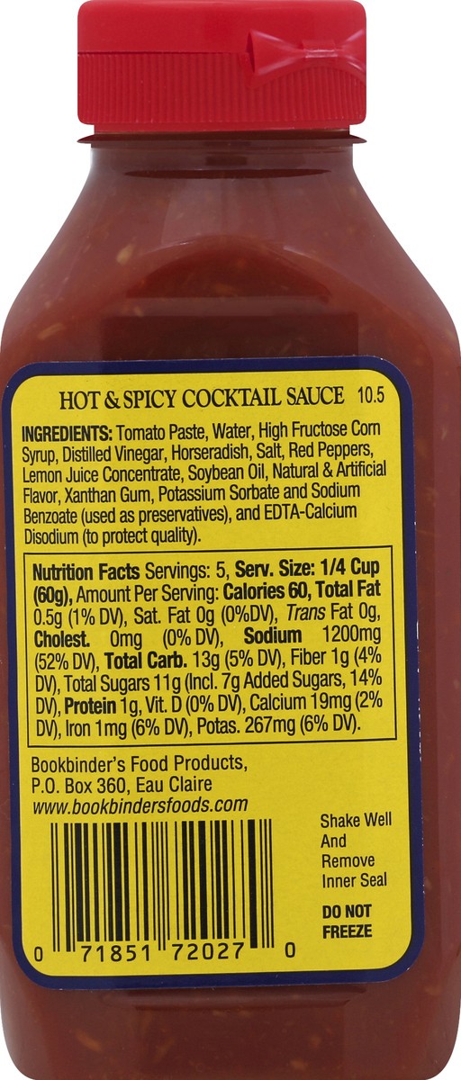 slide 2 of 6, Bookbinder's Hot Cocktail Sauce, 10.5 oz