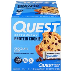 Quest Keto Friendly Chocolate Chip 15g Protein Soft & Chewy Cookie - 12 ct