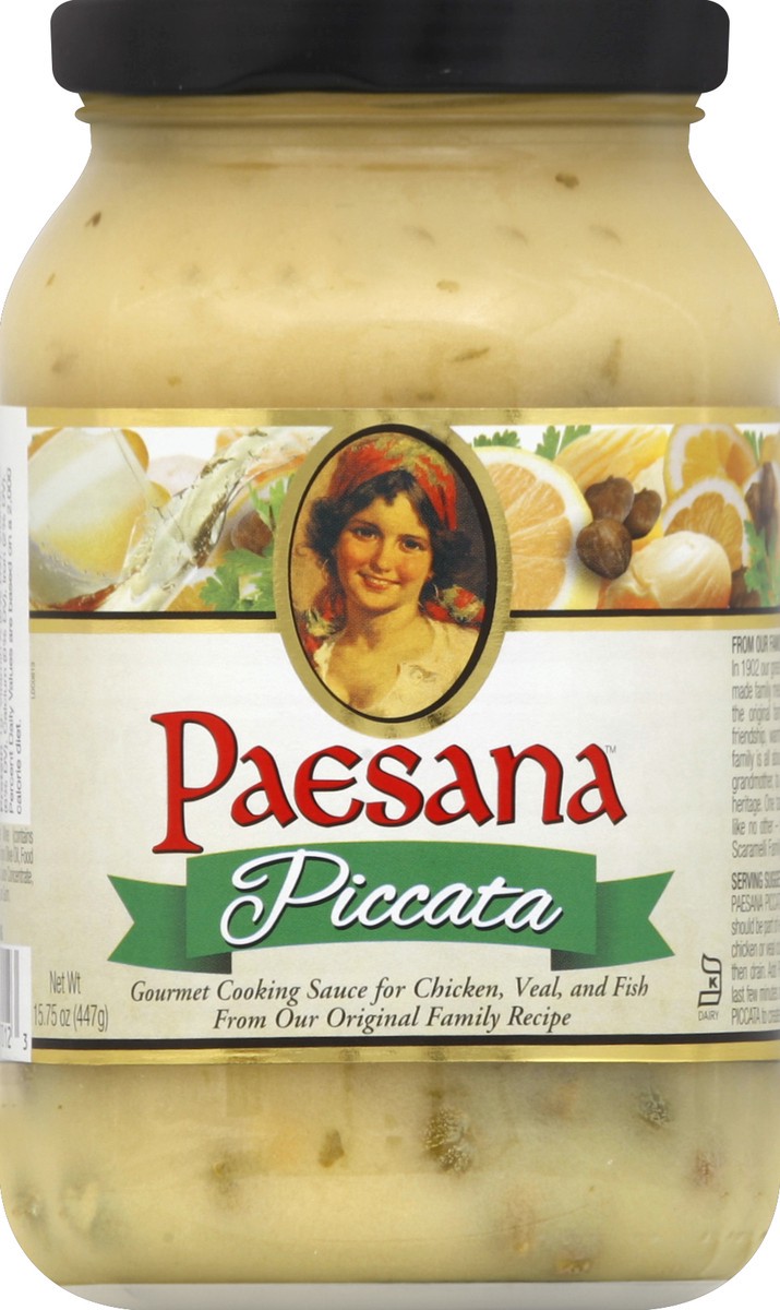 slide 2 of 2, Paesana Cooking Sauce Piccata, 15 oz