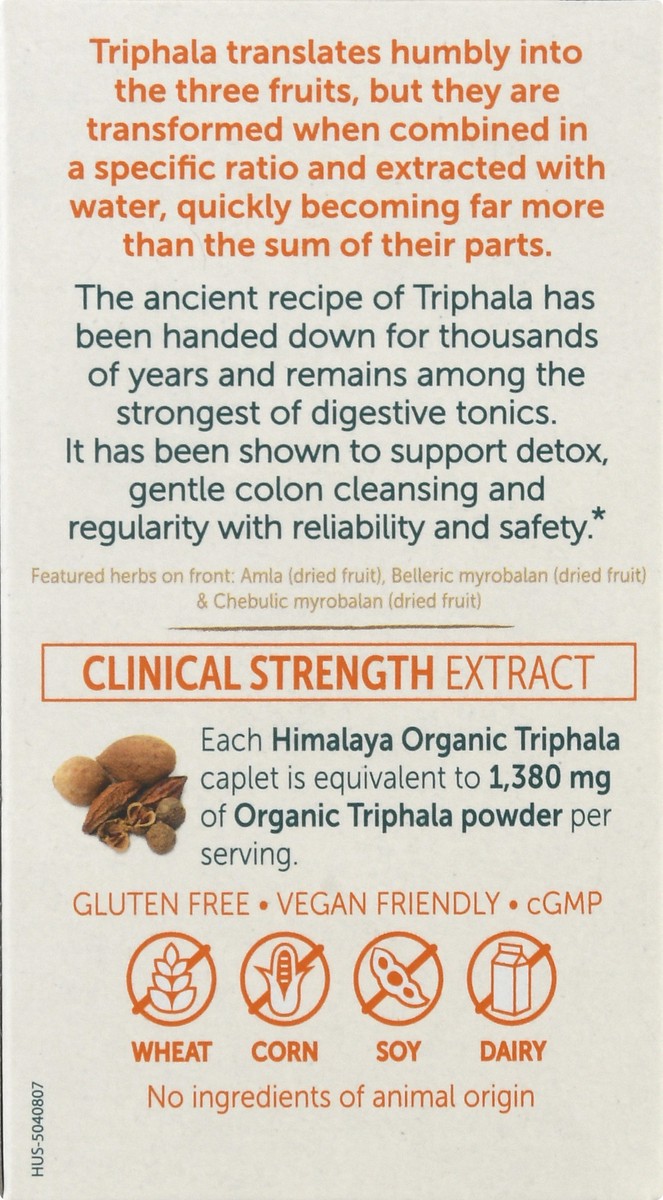 slide 5 of 9, Himalaya Organic Triphala, 60 ct