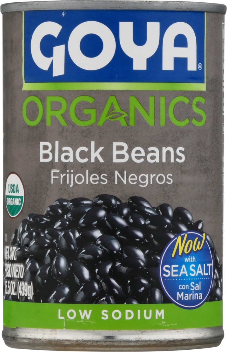 slide 6 of 9, Goya Organics Low Sodium Black Beans 15.5 oz, 15.5 oz