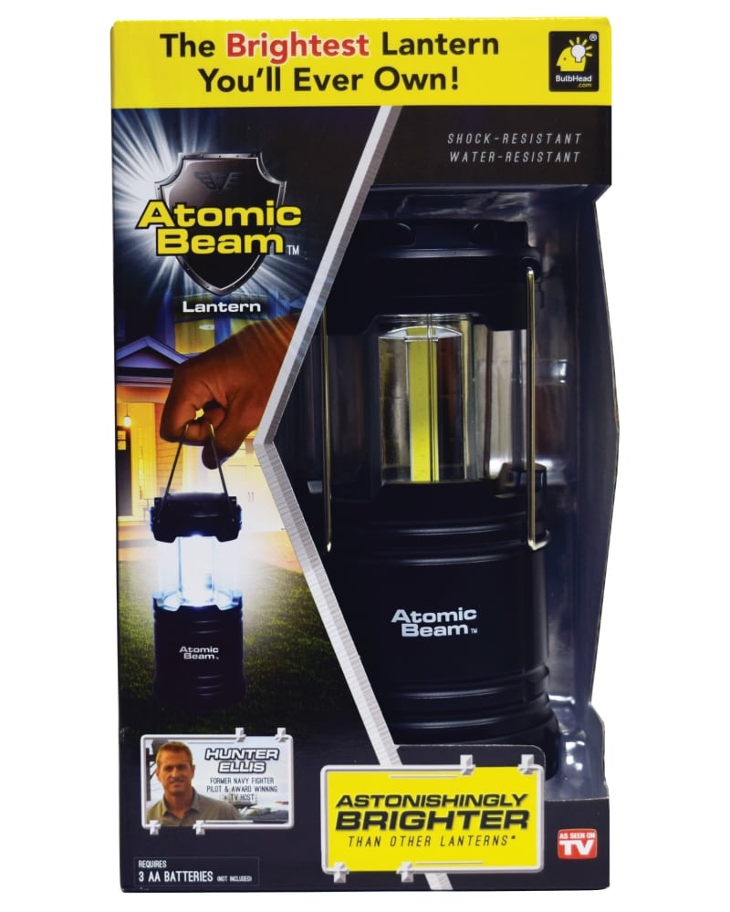 slide 1 of 5, As Seen on TV Atomic Beam Battery Operated Lantern - Black, 1 ct