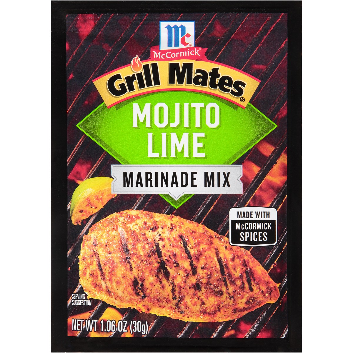 slide 4 of 9, McCormick Grill Mates Marinade Mix - Mojito Lime, 1.06 oz