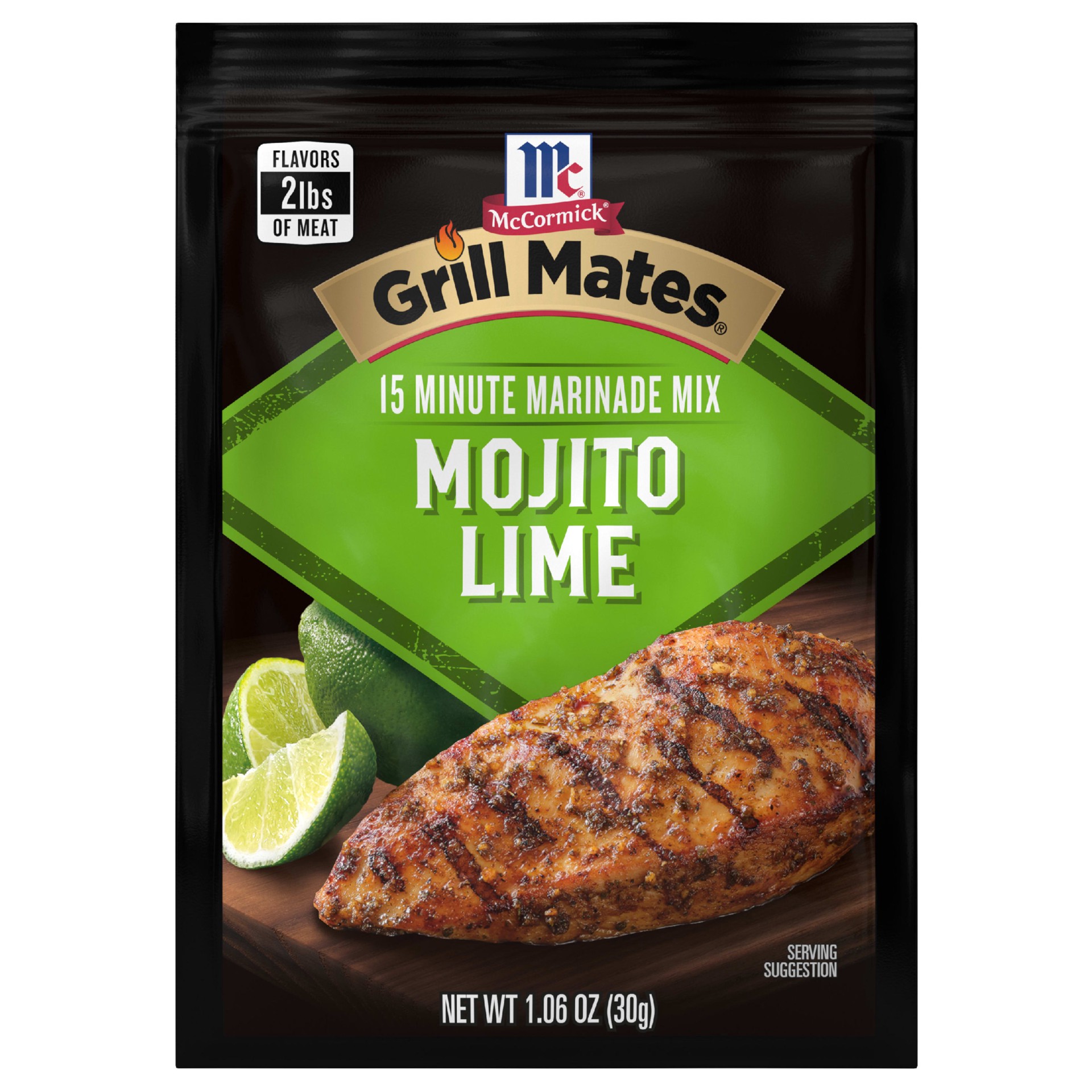 slide 1 of 9, McCormick Grill Mates Marinade Mix - Mojito Lime, 1.06 oz