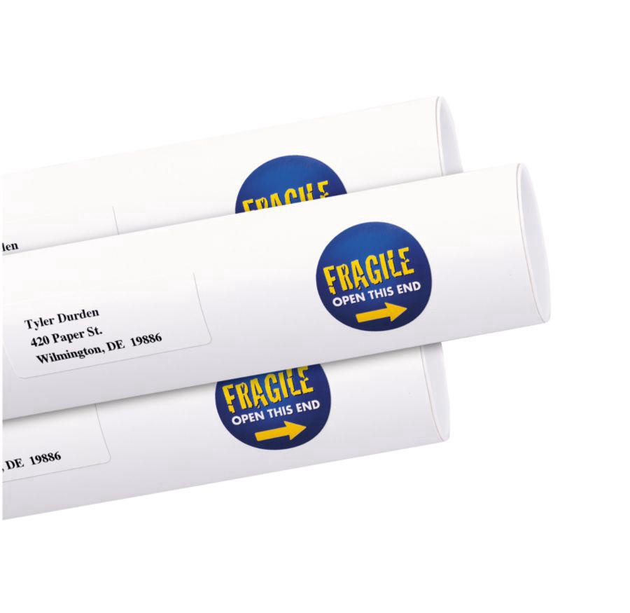 slide 9 of 10, Avery Permanent High-Visibility Labels, 8293, Round, White, 400 ct; 1.5 in