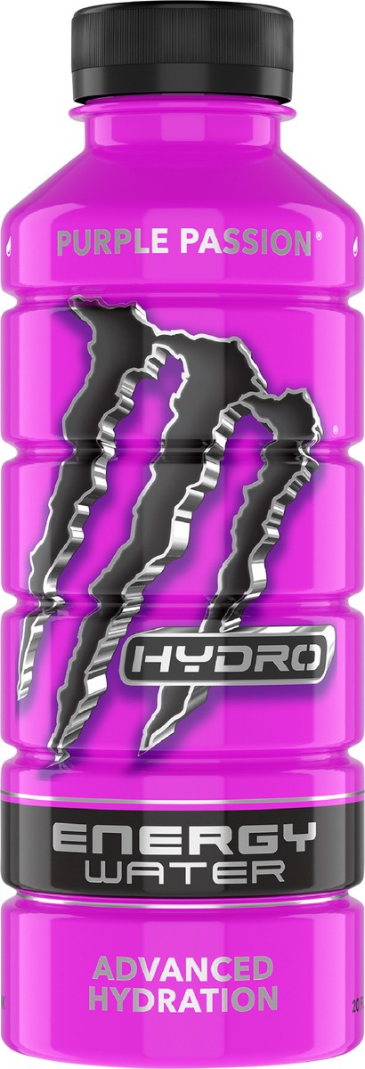 slide 2 of 2, Monster Hydro Energy Water Purple Passion Energy Drink - 20 fl oz, 20 fl oz