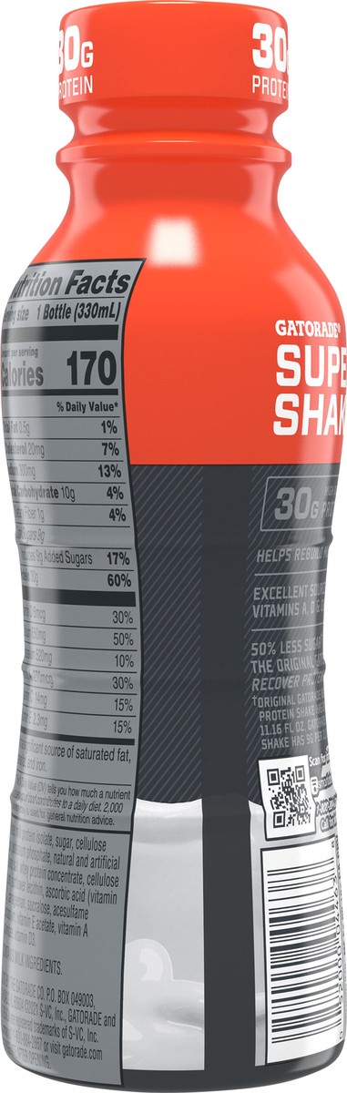 slide 2 of 3, Gatorade Super Shake Protein Shake With Nutrients Vanilla Artificially Flavored, 11.16 fl oz