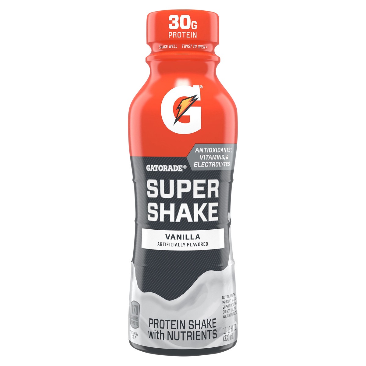 slide 1 of 3, Gatorade Super Shake Protein Shake With Nutrients Vanilla Artificially Flavored, 11.16 fl oz