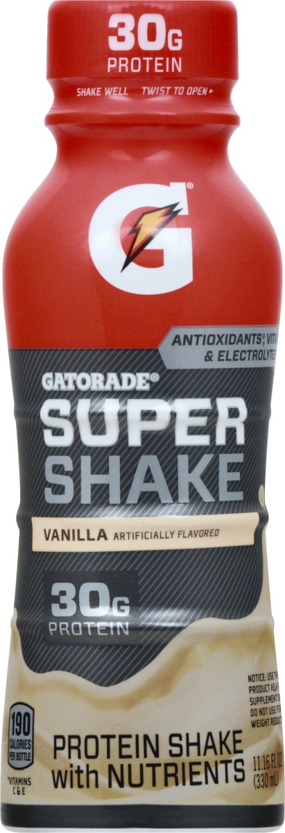 Gatorade Recover Protein Shake Vanilla (11.16 fluid ounce plastic