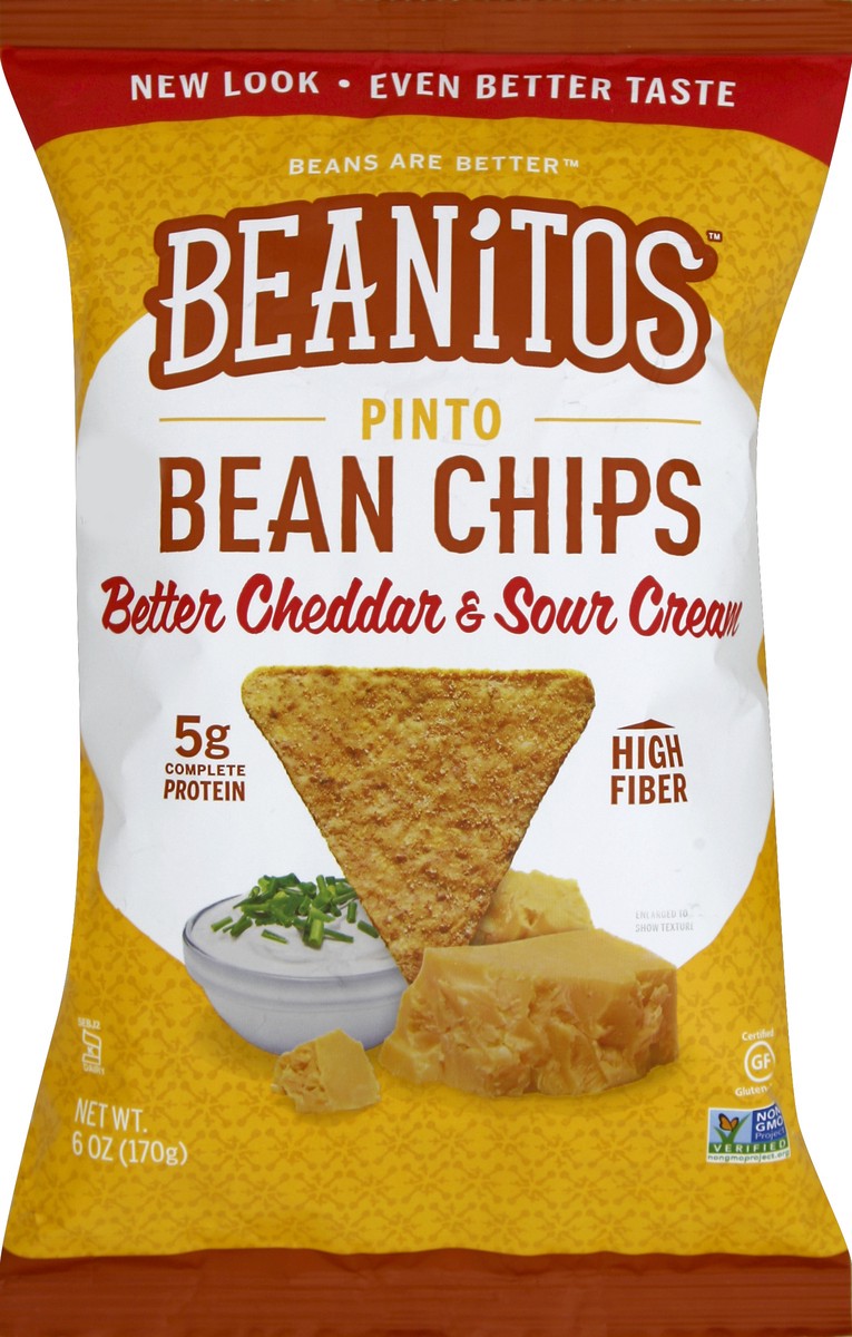 slide 1 of 5, Beanitos Cheddar Cheese Pinto Bean Chips, 6 oz