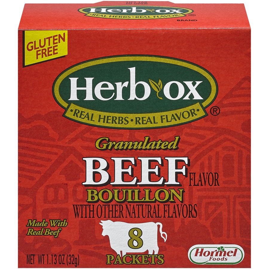 slide 1 of 1, Herb-Ox Granulated Beef Bouillon Packets, 1.13 oz