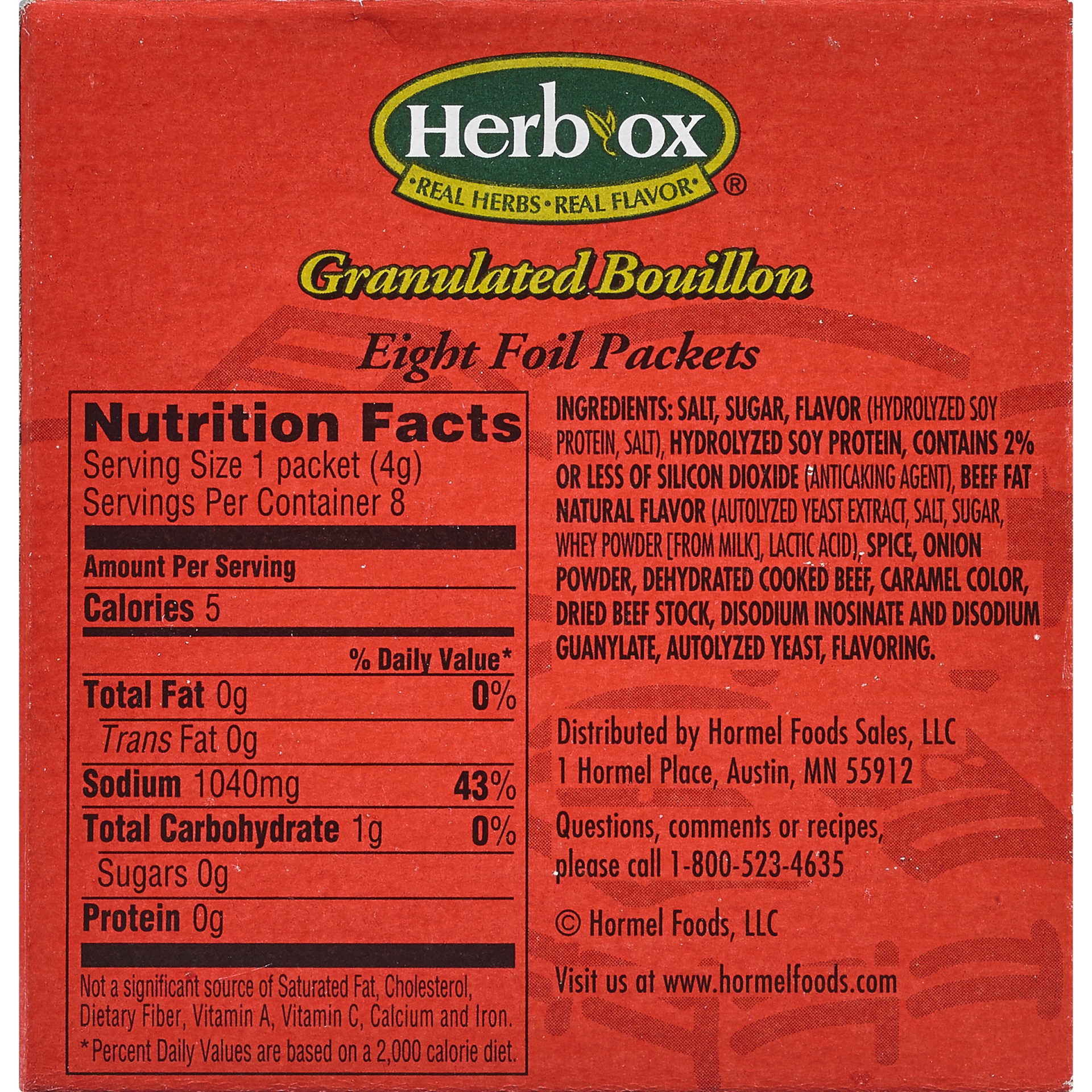 HerbOx Granulated Beef Bouillon Packets 1.13 oz Shipt
