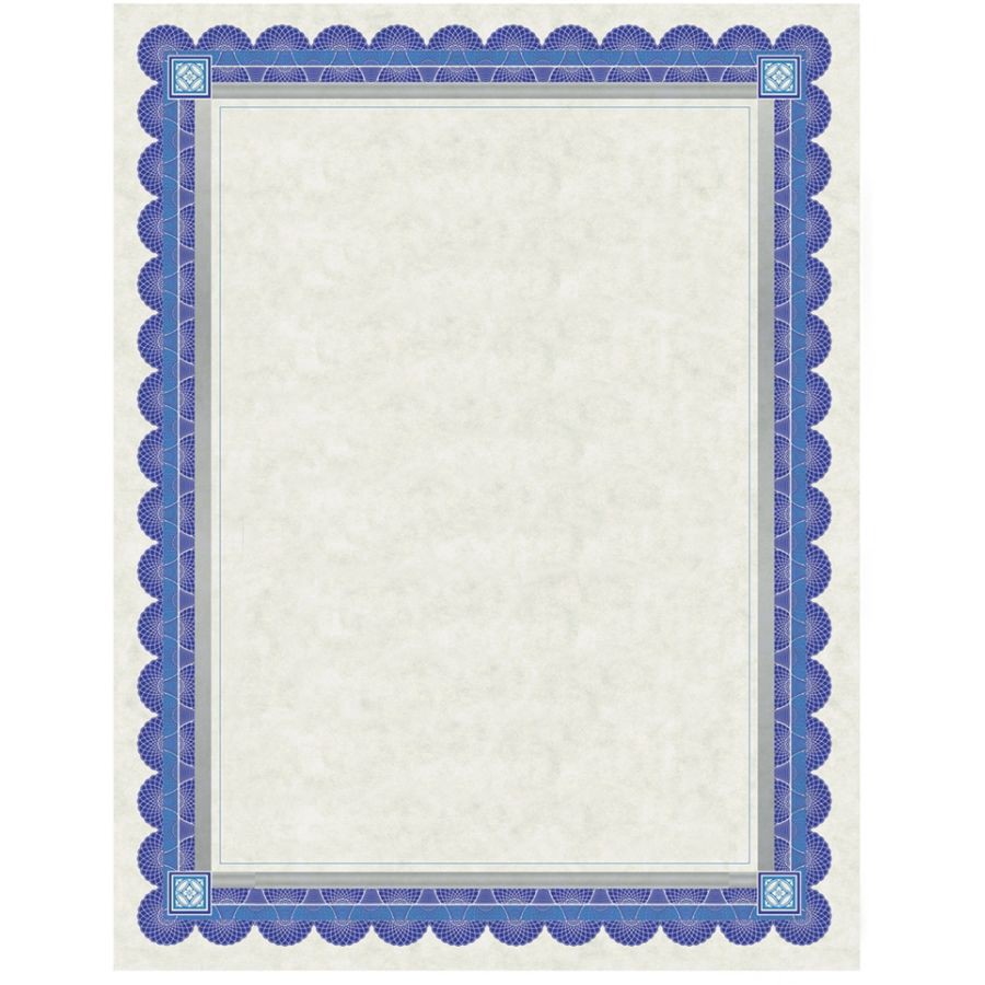 slide 7 of 9, Southworth Foil Enhanced Preprinted Certificate Refills, Ivory/Silver/Blue, 15 ct