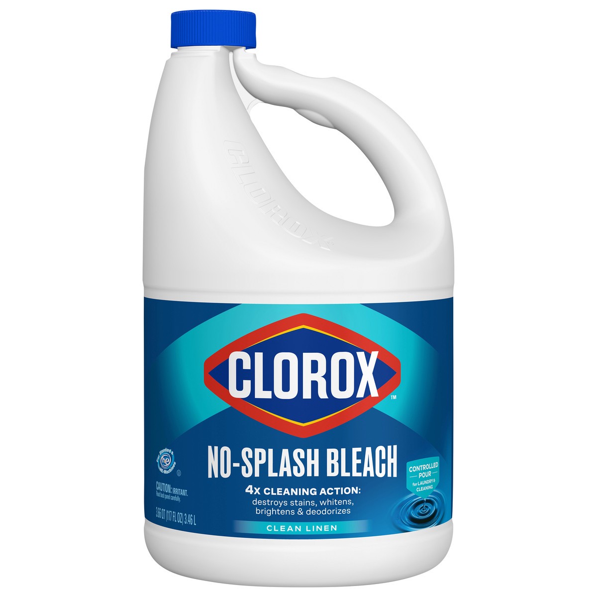 slide 1 of 8, Clorox Splash-Less Clean Linen Bleach, 3.66 qt