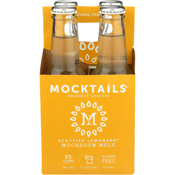 slide 1 of 1, Mocktails Scottish Lemonade Mockscow Mule Glass Bottles - 4 ct; 6.8 fl oz, 4 ct; 6.8 fl oz