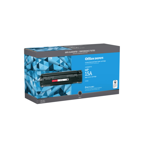 slide 1 of 5, Office Depot Brand 15A Remanufactured Toner Cartridge Replacement For Hp 15A Black, 1 ct
