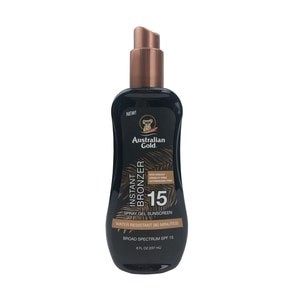 slide 1 of 1, Australian Gold Spray Gel Sunscreen With Bronzer, Spf 15, 8 Oz, 8 oz