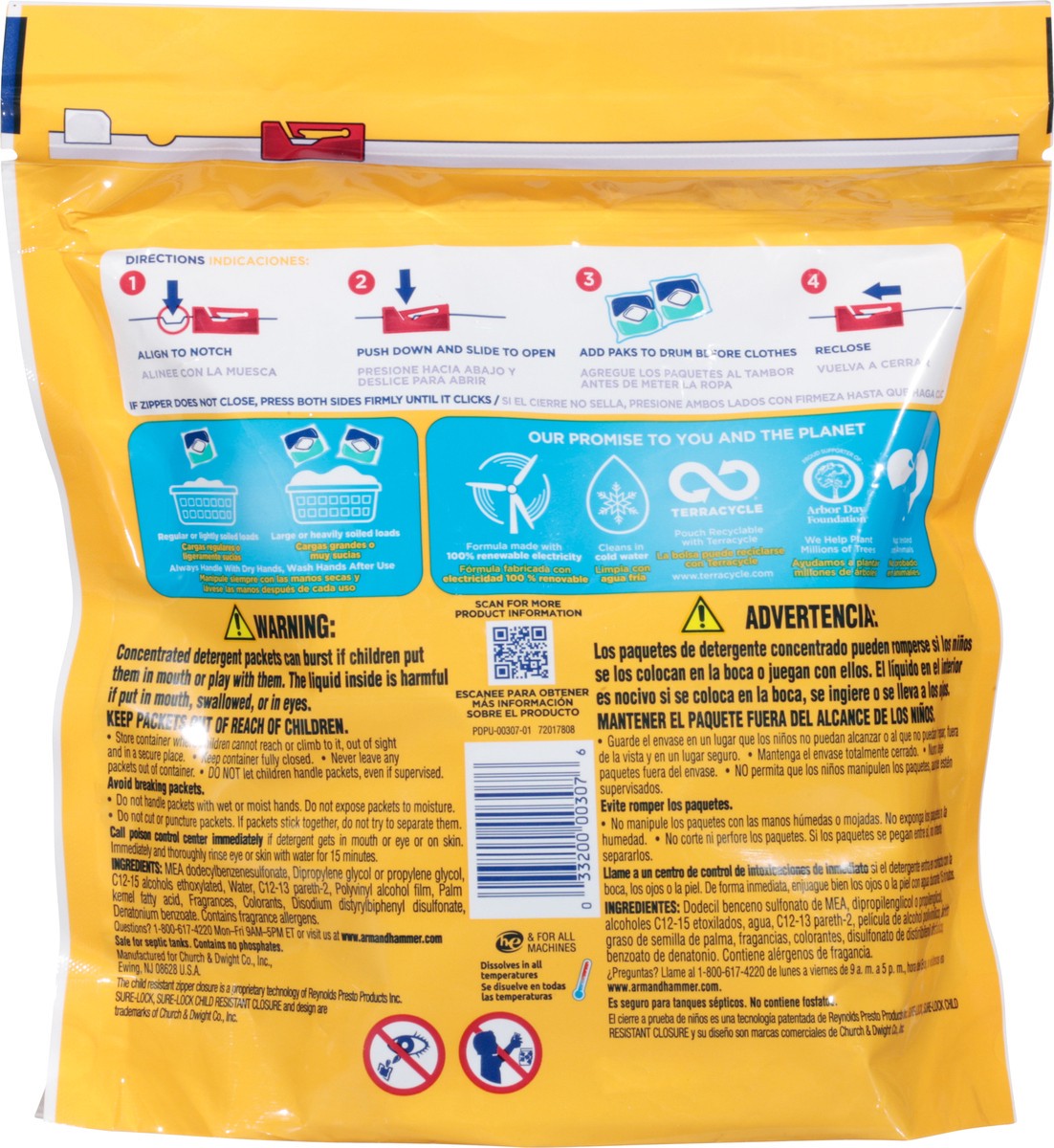 slide 5 of 10, ARM & HAMMER Clean Burst 5-in-1 Laundry Detergent Power Paks, Powerfully Clean, Clean Burst Scent, 24 Count, 24 ct