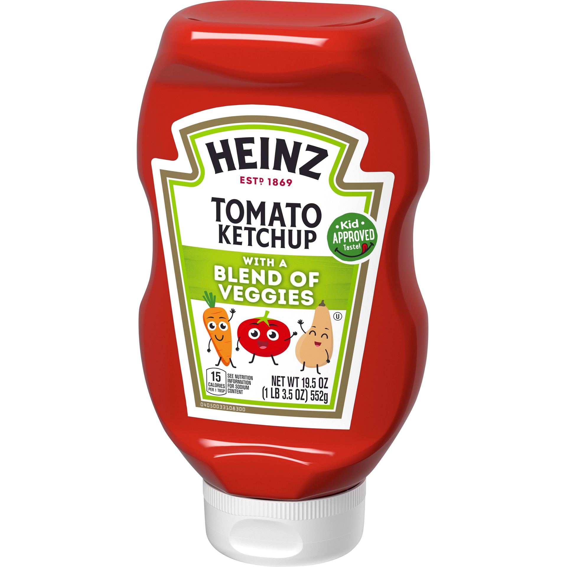 slide 5 of 9, Heinz Tomato Ketchup with a Blend of Veggies Bottle, 19.5 oz