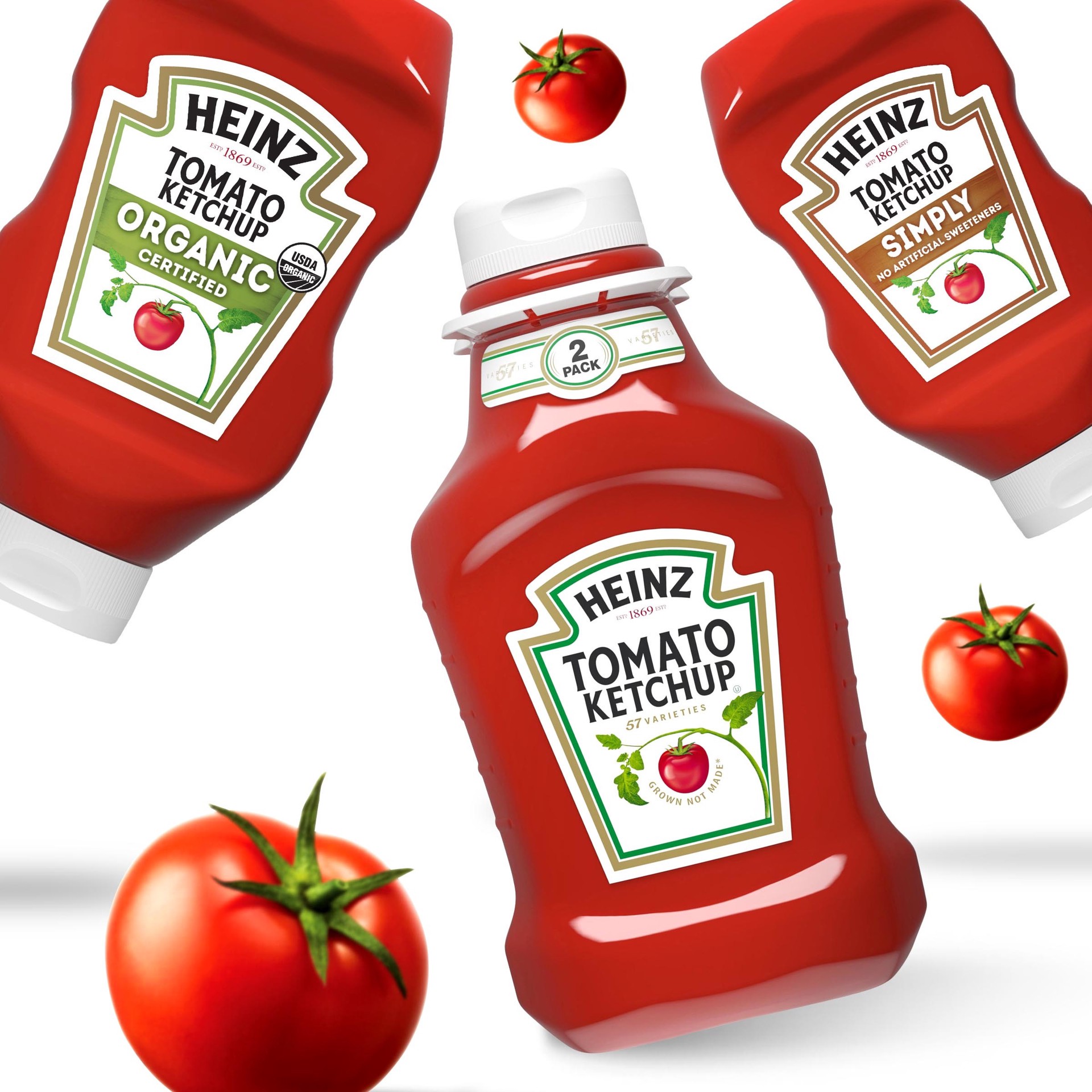 slide 3 of 7, Heinz Tomato Ketchup Pack, 2 ct; 50.5 oz