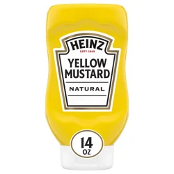 Heinz 100% Natural Yellow Mustard, 14 oz Bottle